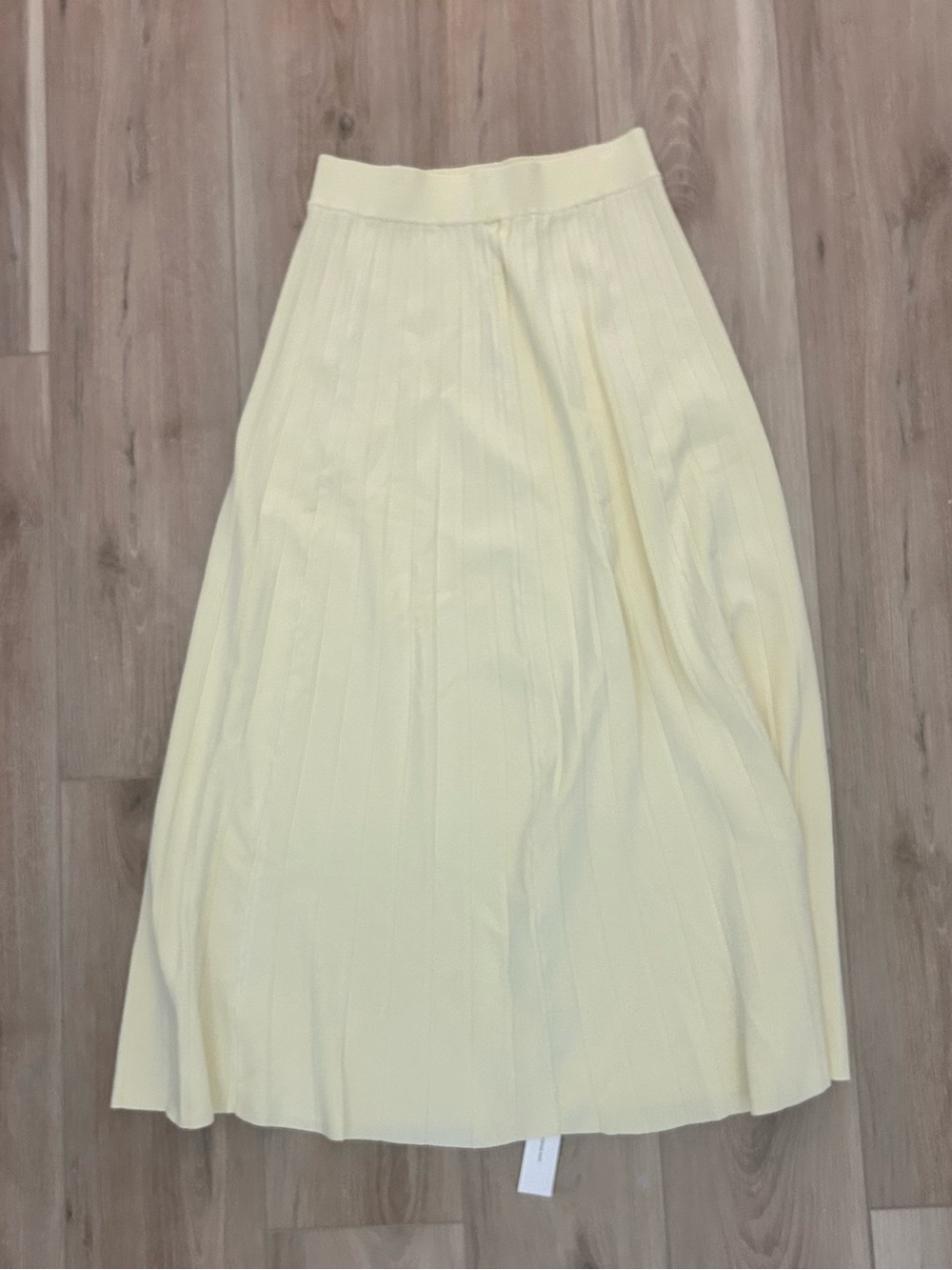 Commense Light Yellow Ribbed Knit Maxi Skirt - Picture 9 of 9